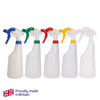 600ml Trigger Spray Bottle with Deep Cap White - 101960 | Complete Bottle & Trigger Set