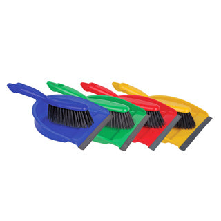 Dust Pan & Brush Set Stiff Red - 102942 - HN07‑R | Heavy‑Duty Colour‑Coded Dustpan & Brush