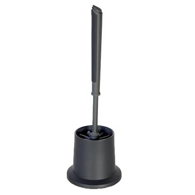 Loowy Toilet Brush & Holder Set Black - 104508 | Recycled Plastic, Hygienic Bathroom Brush