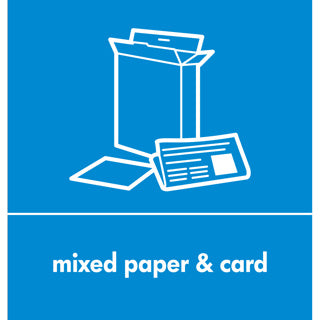 Recycling Sticker Blue - Paper 105168 | English Label