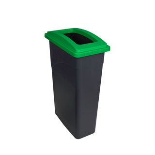 Recycling Wall Hugger Bin 90L & Lid Dark Green - 105210 | Slim Space‑Saving Recycling Bin