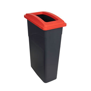 Recycling Wall Hugger Bin 90L & Lid Red - 105210 | Slim Space‑Saving Recycling Bin