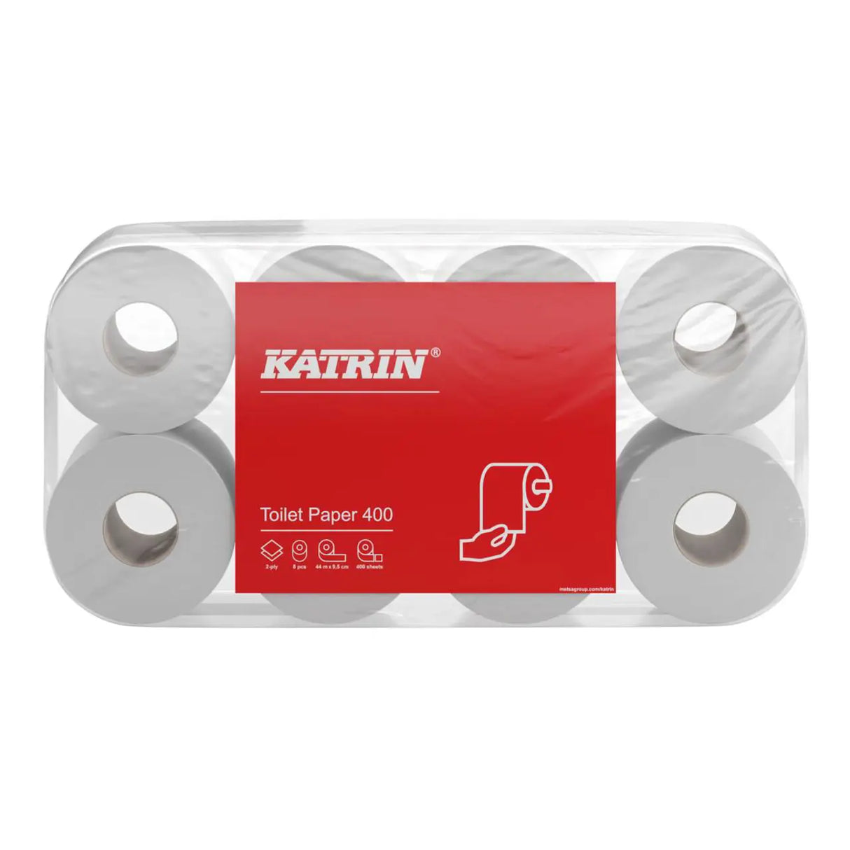 Katrin Classic 14293 Toilet Roll | 48 Rolls | 2-Ply White | 400 Sheets Each