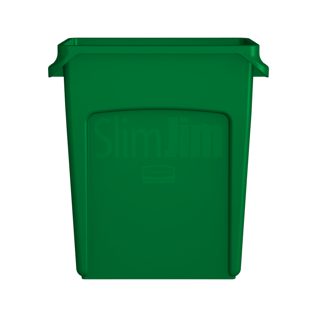 Slim Jim with Venting Channels Green 60L - 1955960 | Rubbermaid Slim Jim Recycling Bin