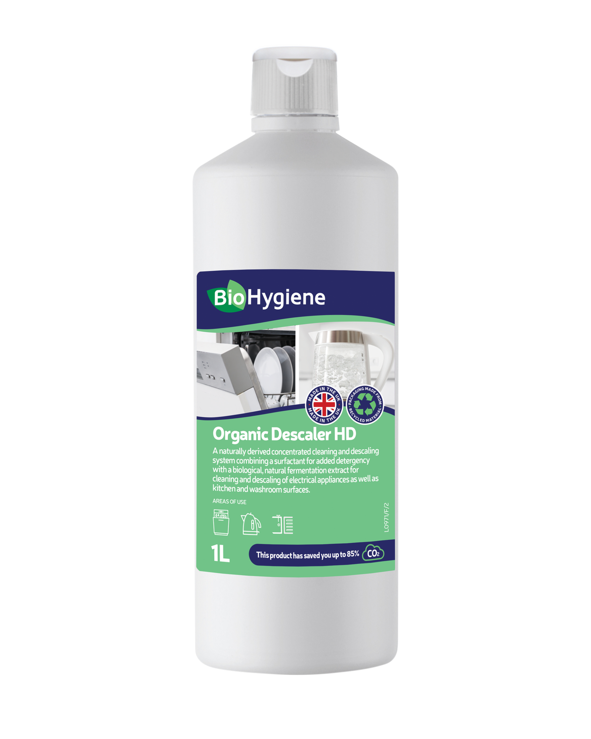 BioHygiene Organic Descaler HD 1L | Eco-Friendly Heavy Duty Limescale Remover