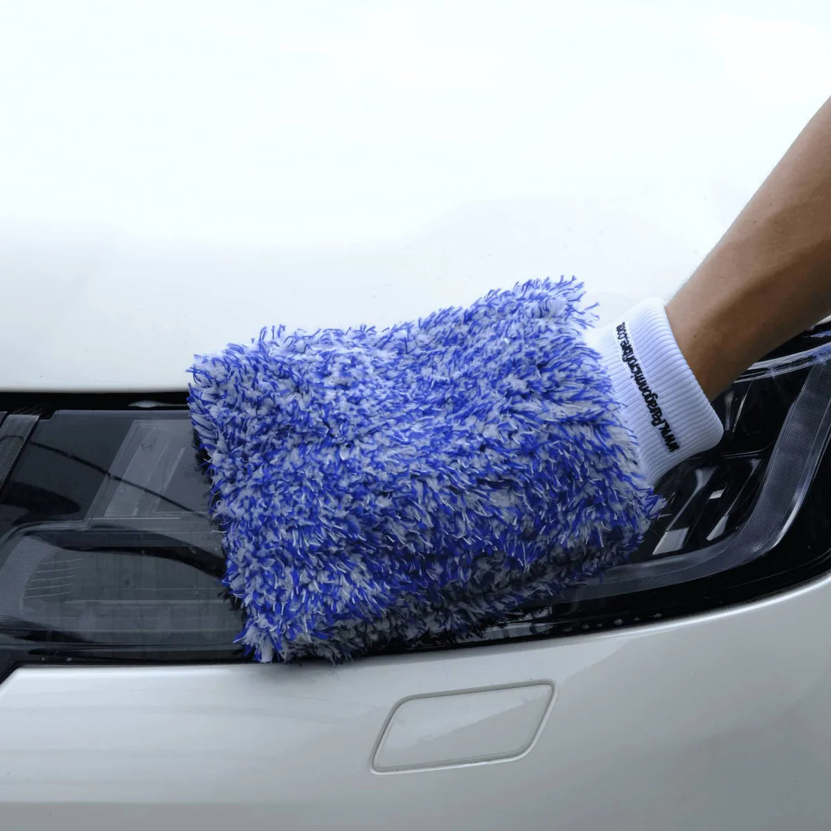 Microfibre Car Wash Mitt Blue/White 18x27cm – Soft, Scratch-Free Cleaning | 3506160