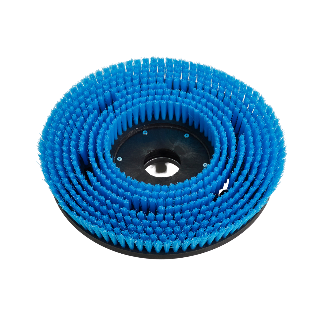 Victor Carpet Shampoo Brush 300mm – professional rotary brush with blue bristles for carpet cleaning.