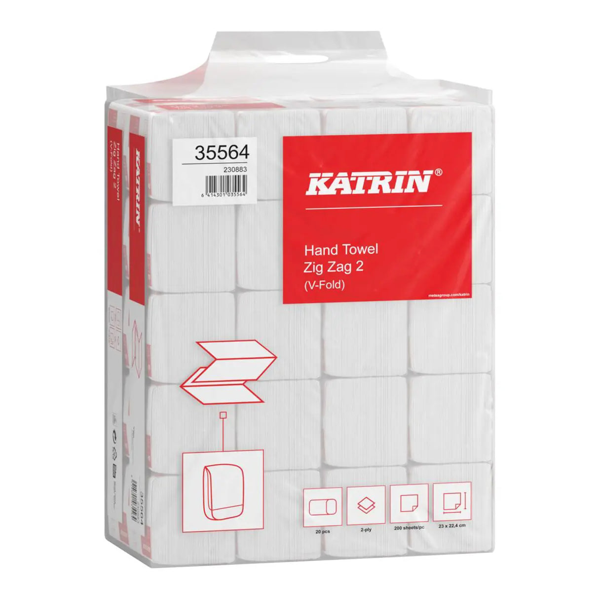 Katrin ZZ Fold Hand Towels | 2-Ply | 35564 | 20 Packs x 150 Sheets