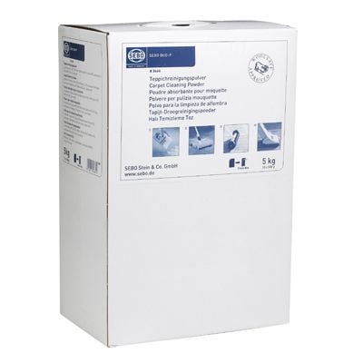 Sebo Duo-P Carpet Cleaning Granules – packaging for dry carpet cleaning compound.