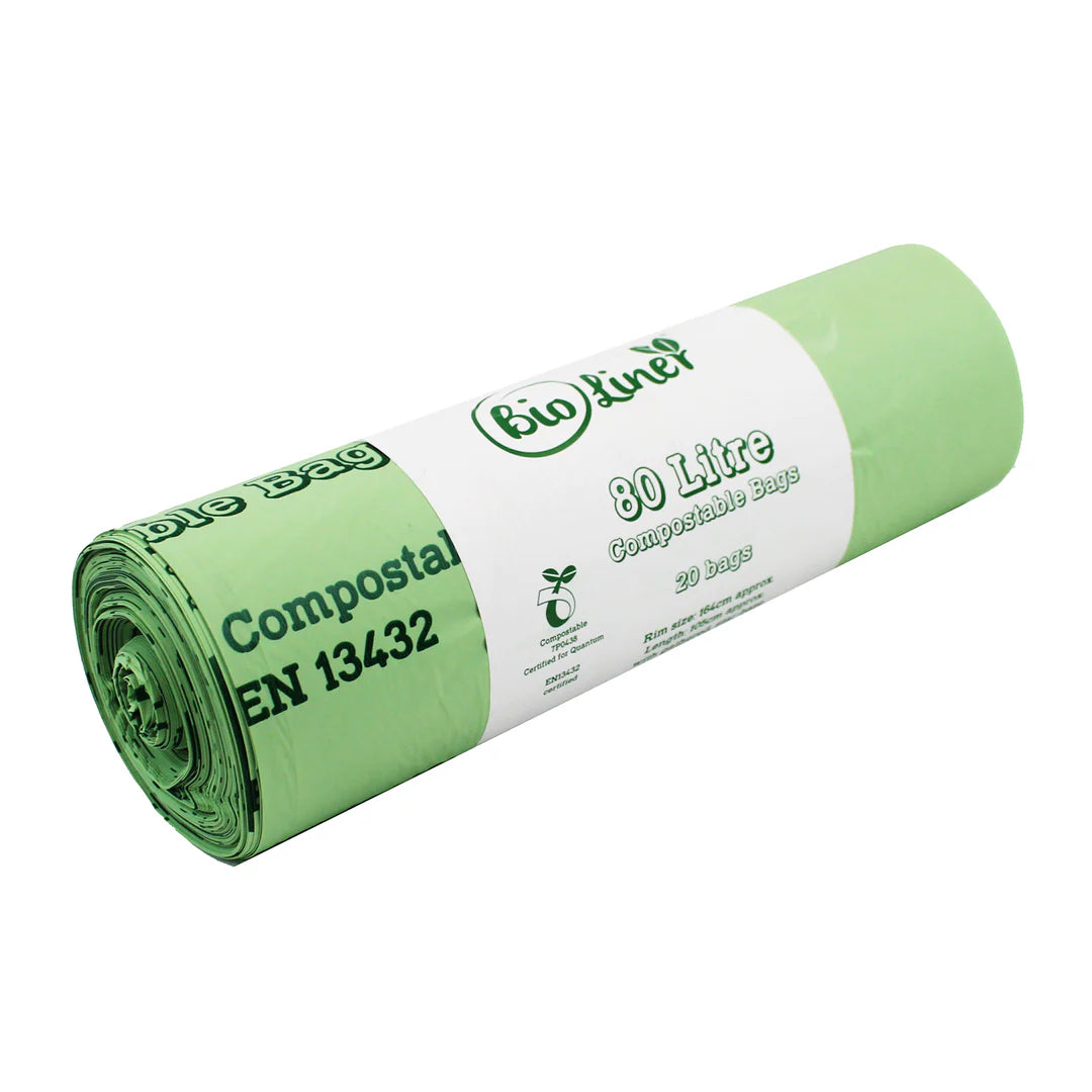 80L Compostable BioBag Swing Bin Liners – pack of 20 bags.
