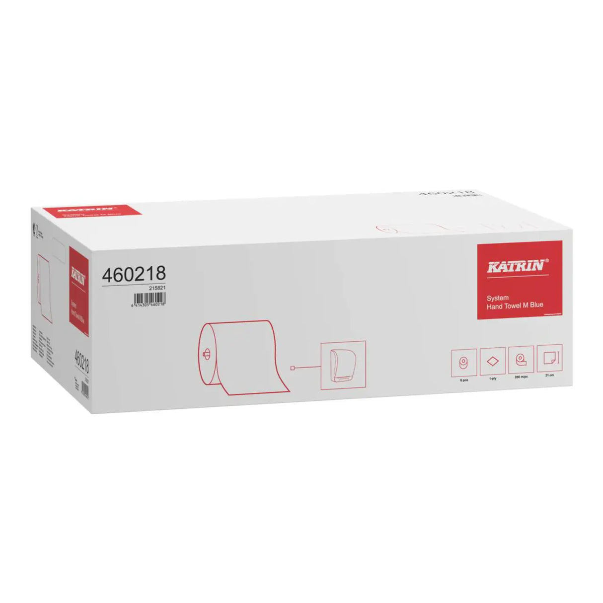 Katrin Classic System Roll Towel M Blue 460218 | 1-Ply | 6 Rolls | FSC-Certified