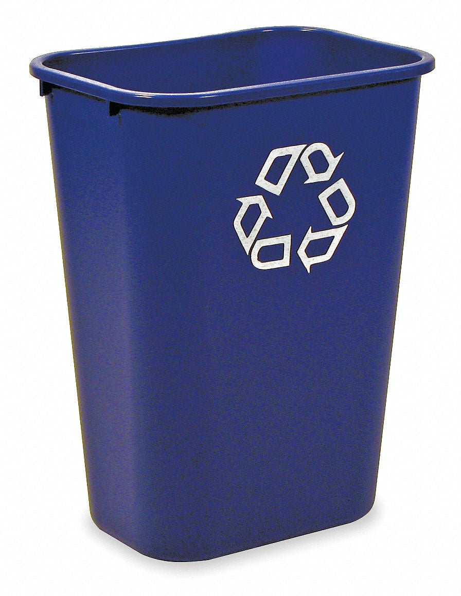 Desk side Recycling Bin 39L Blue - FG295773BLUE - CB320 | Rubbermaid Slim Office Recycling Bin