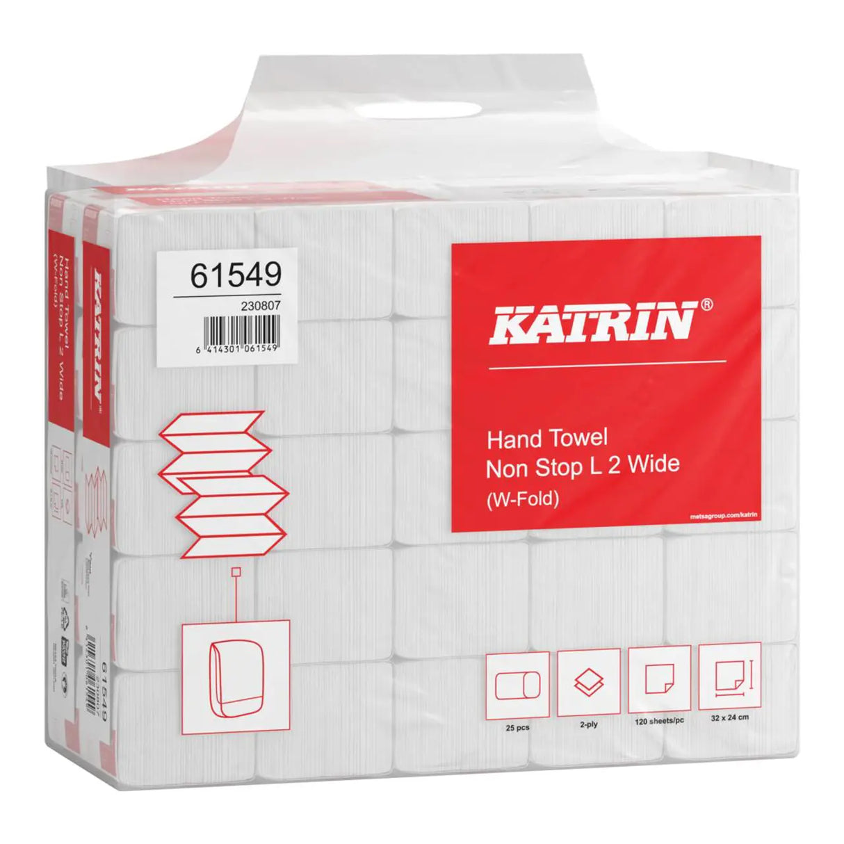 Katrin Classic Non Stop L2 Hand Towels | 2-Ply | 3000 Sheets | 61549