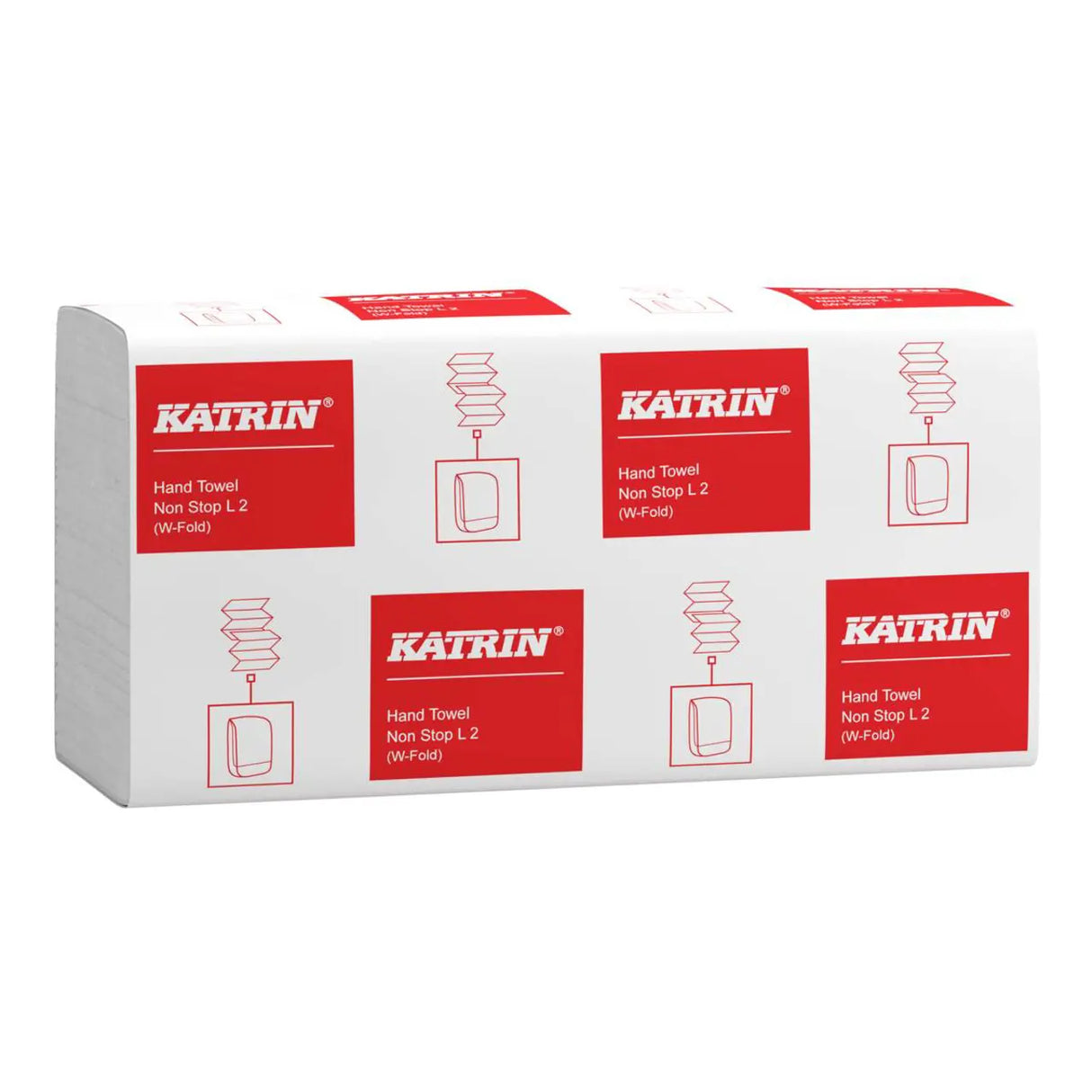 Katrin Classic 61594 W-Fold Non Stop L2 (S) | 3000 Sheets | 2-Ply White Paper Towels