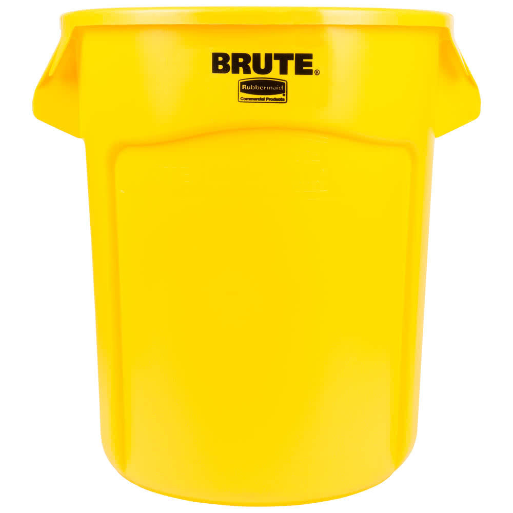 Round Brute Bin 75.7L Yellow G262000YEL | Heavy‑Duty Waste Bin