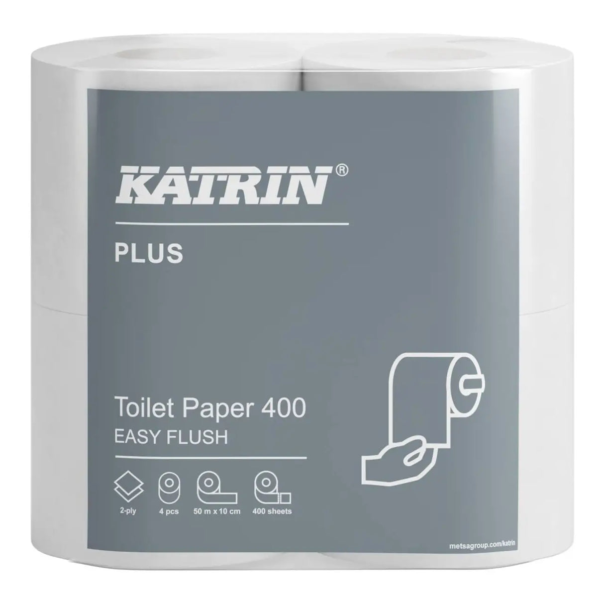 Katrin Plus EasyFlush Toilet Paper 82506 | 2-Ply | 400 Sheets | FSC-Certified