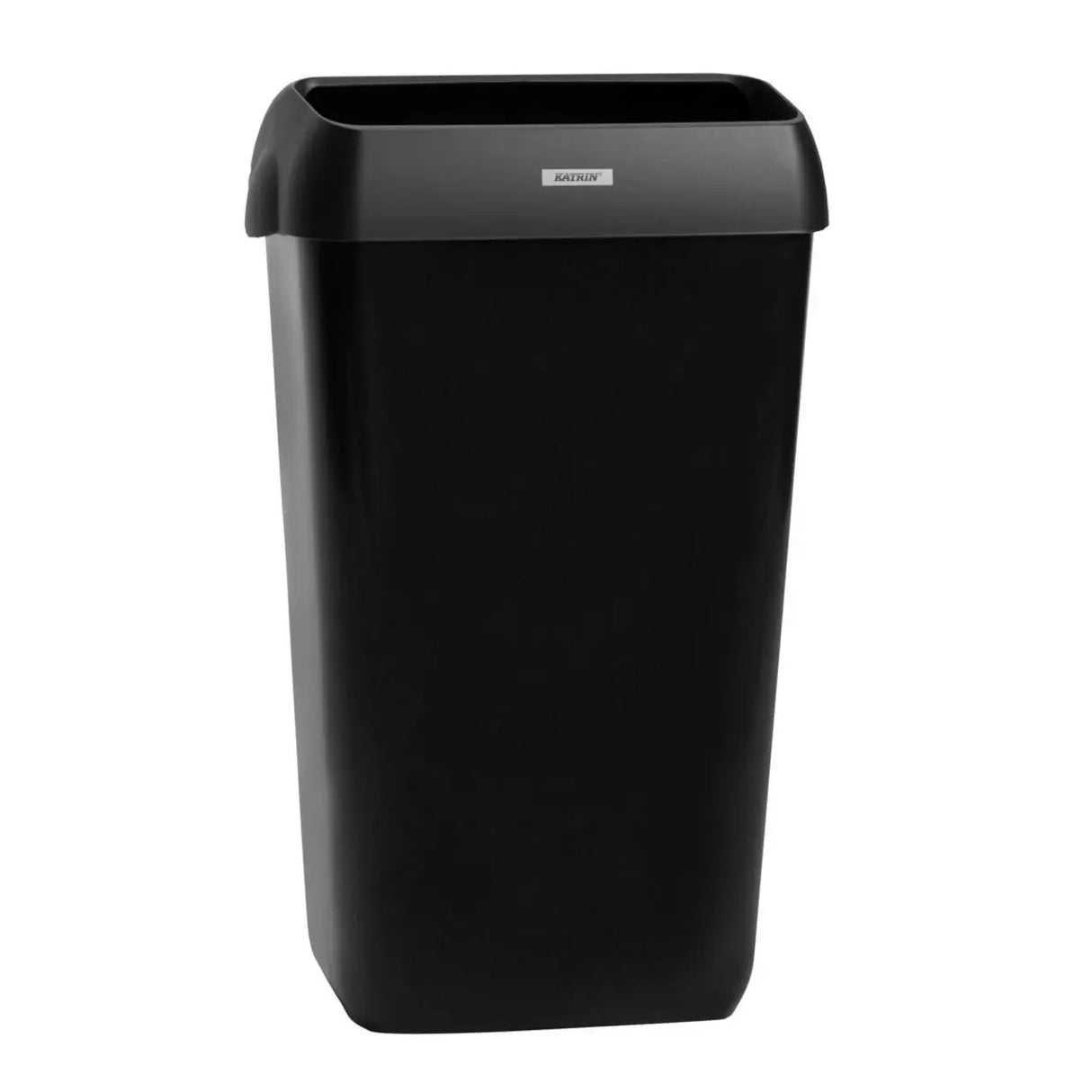 Katrin Waste Bin With Lid | 25 Litre | Black | 2 Pack | 92261 | Compact & Hygienic