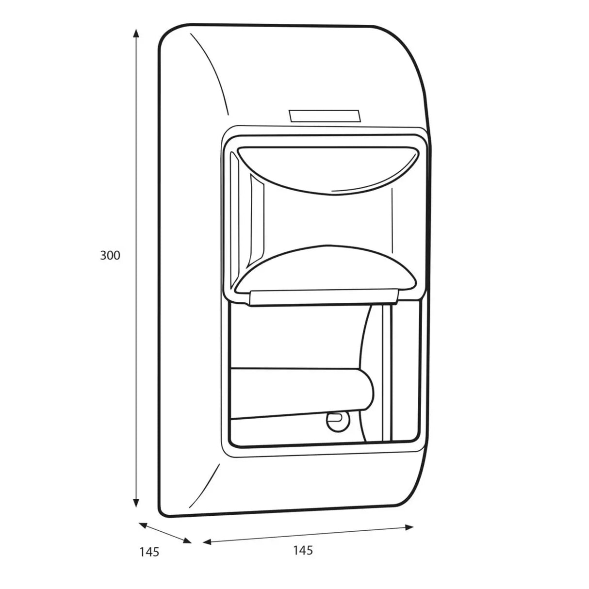 Katrin Toilet 2-Roll Dispenser | White | 92384 | Durable & Hygienic
