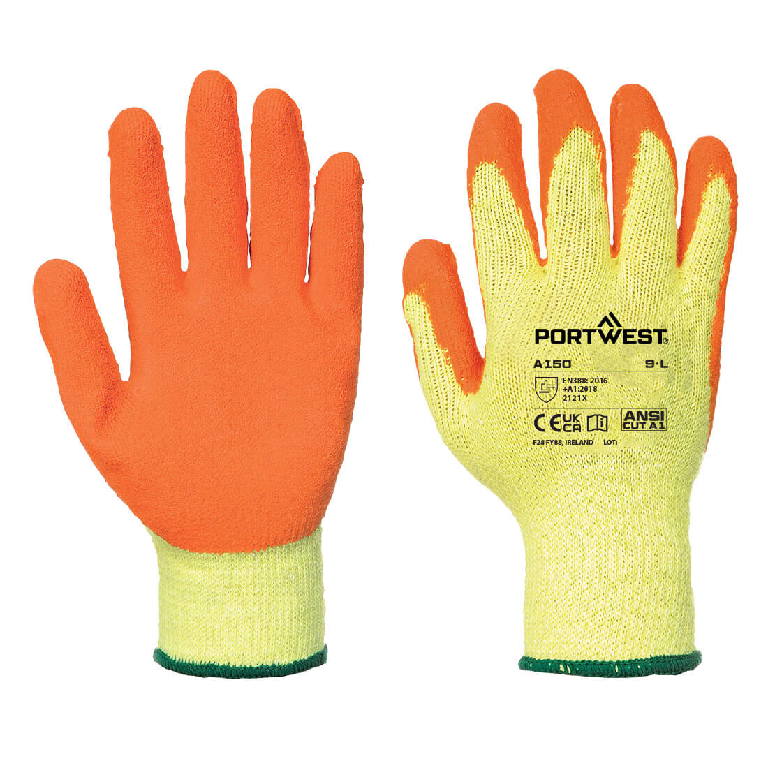 Fortis Grip Glove Orange (M) Size 8