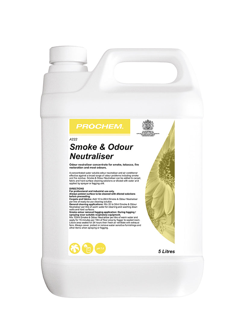 Prochem Smoke & Odour Neutraliser 5L – usage instructions and product information.