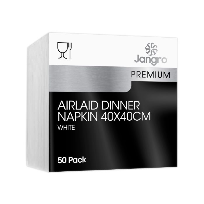 Napkins Airlaid AJ651W White 40cm Like Linen 8Fold case 500