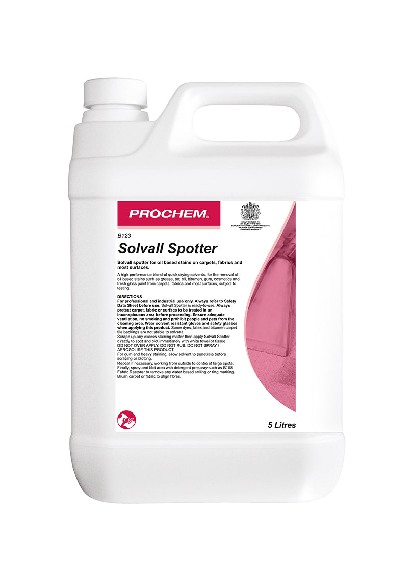 Prochem Solvall Spotter 5L - 5L B123-05 / BM035-5 | Solvent-Based Stain Remover