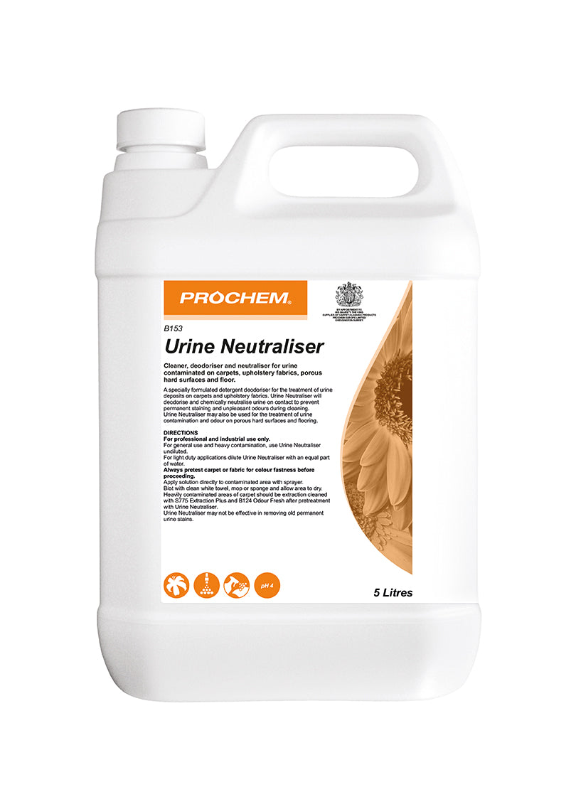 Prochem Urine Neutraliser B153-05 | 5L Odour & Stain Remover for Carpets