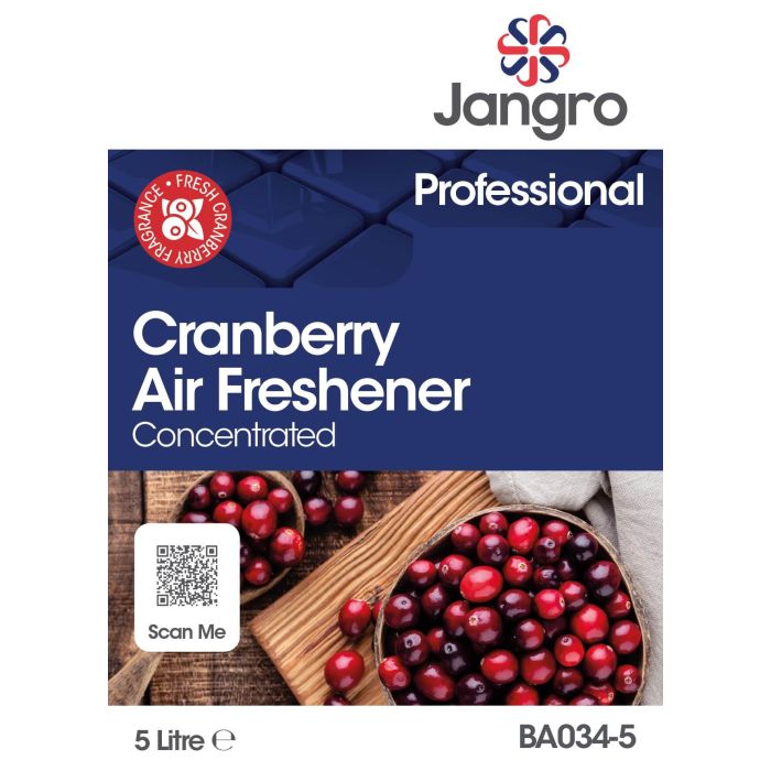 Jangro Cranberry Air Freshener Concentrate 5L - BA034-5 | Powerful Odour Control
