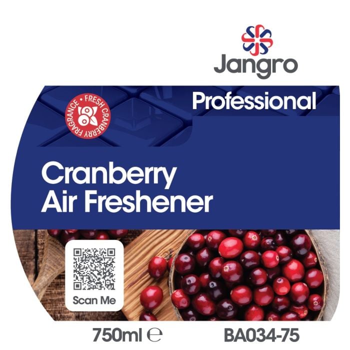 Jangro Cranberry Air Freshener 750ml - BA034-75 | Long-Lasting Odour Control