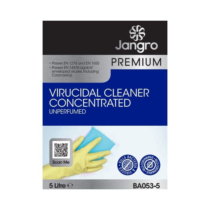 Jangro Virucidal Unperfumed Cleaner 5L (BA053-5 C500) | Powerful Fragrance-Free Disinfectant