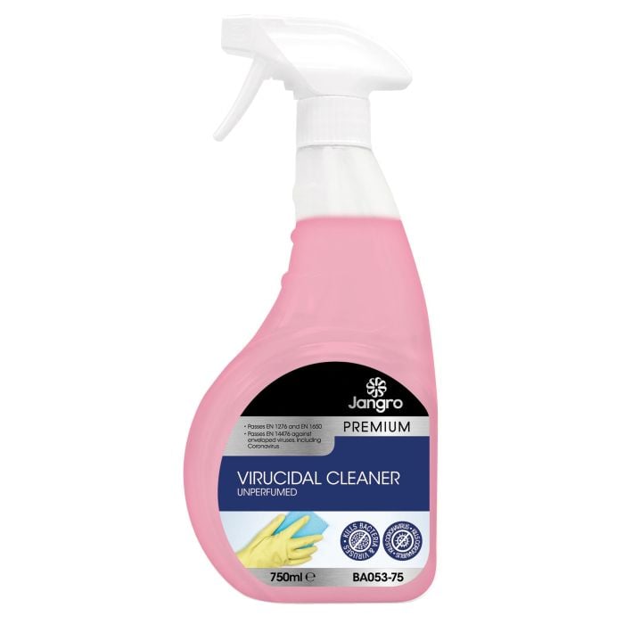 Jangro Unperfumed Virucidal Cleaner 750ml - Bleach-Free Surface Sanitiser | BA053-75
