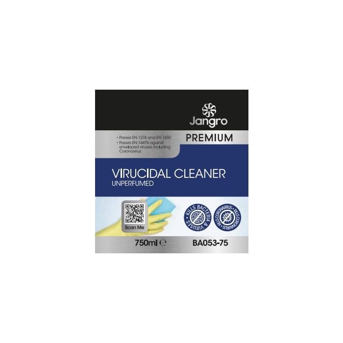 Jangro Unperfumed Virucidal Cleaner 750ml - Bleach-Free Surface Sanitiser | BA053-75