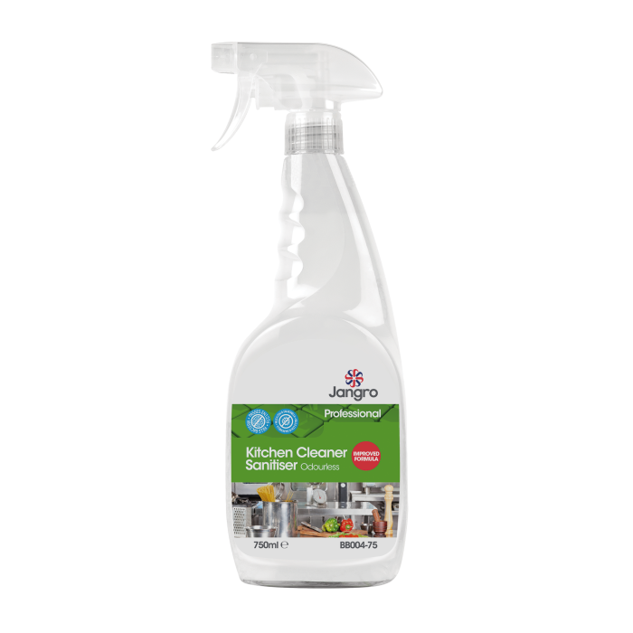 Jangro Kitchen Cleaner Sanitiser Odourless 750ml - BB004-75 | Food Safe & EN1276 Compliant