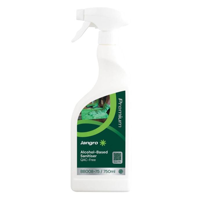 Jangro Alcohol-Based Sanitiser 750ml BB008-75 | QAC-Free, Fast-Drying