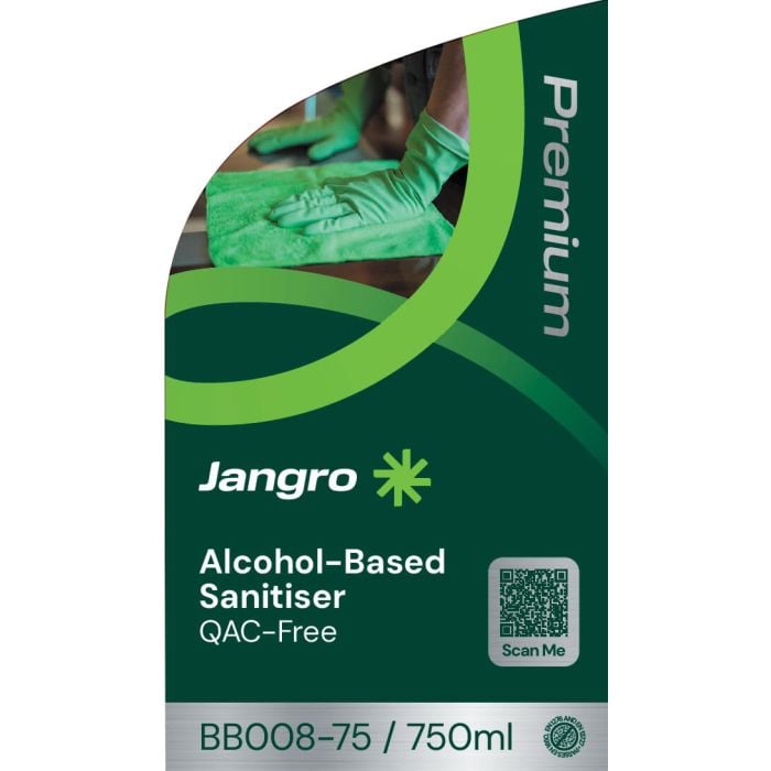 Jangro Alcohol-Based Sanitiser 750ml BB008-75 | QAC-Free, Fast-Drying