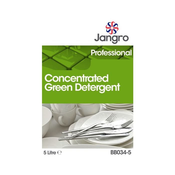 Jangro 20% Concentrated Green Detergent 5L | Heavy-Duty Cleaning Solution BB034-5
