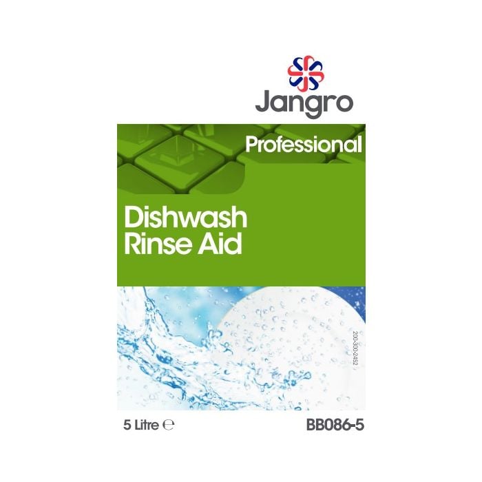 Jangro Professional Dishwash Rinse Aid 5L - BB086-5 | Streak-Free Shine & Fast Drying