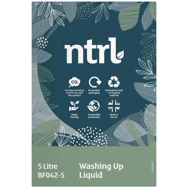 Jangro NTRL Washing Up Liquid 5L - BF042-5 | Eco-Friendly Dishwashing Solution