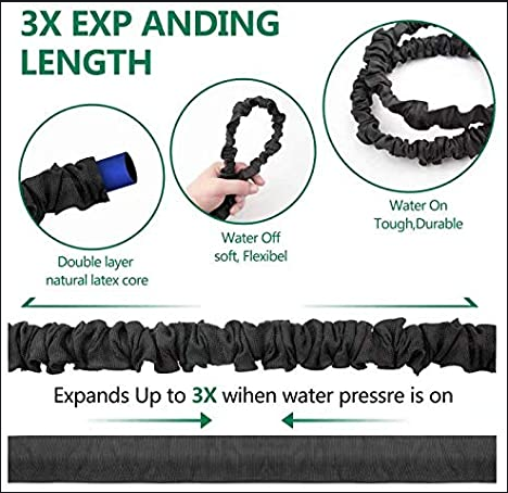 Flexi Expandable Hose Kit 30m C/W Fittings and trigger gun B083K5VL1Z