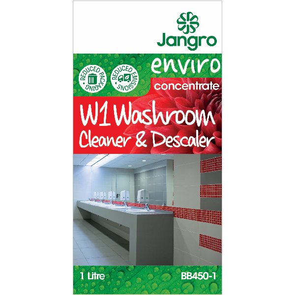 Jangro Enviro W1 Washroom cleaner & Bactericidal Conc 1L BB451-1