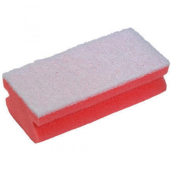 Easigrip Red Sponge Scourers – pack of 10, featuring a dual-textured cleaning surface.