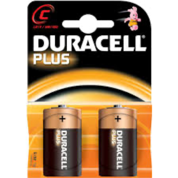 Duracell Plus C Cell Battery 2 per pack S18711