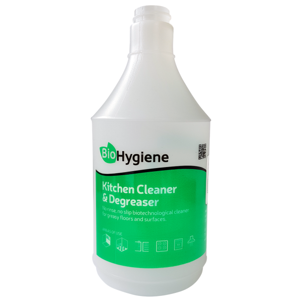 BioHygiene Kitchen Cleaner & Degreaser Empty Trigger Bottle 750ml - Screen Printed