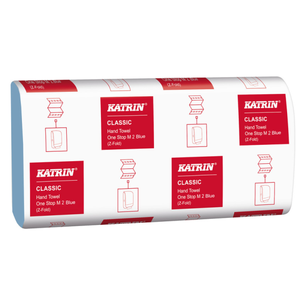 Katrin Classic One Stop Hand Towels | Blue | M2 | 3024 Sheets | 38107