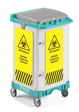 TTS Mini Magic Biohazard Cleaning Station - Mobile Unit with Yellow Lid | MN010V000005