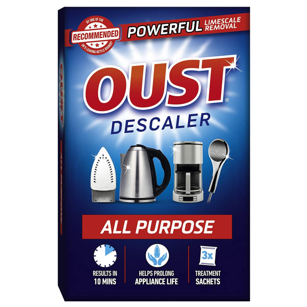 Oust Kettle Descaler 3 x 25ml - One Pack of 3 | Fast-Acting Limescale Remover