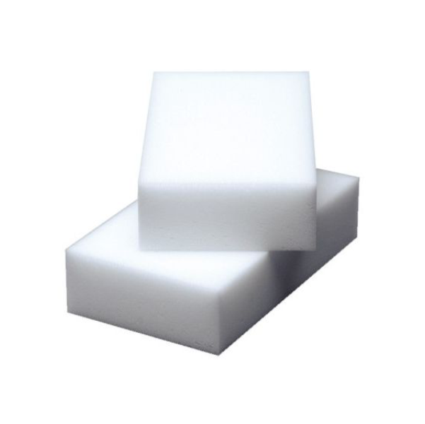 Jangro Erase All Pads - White x10, chemical-free cleaning pads stacked together.