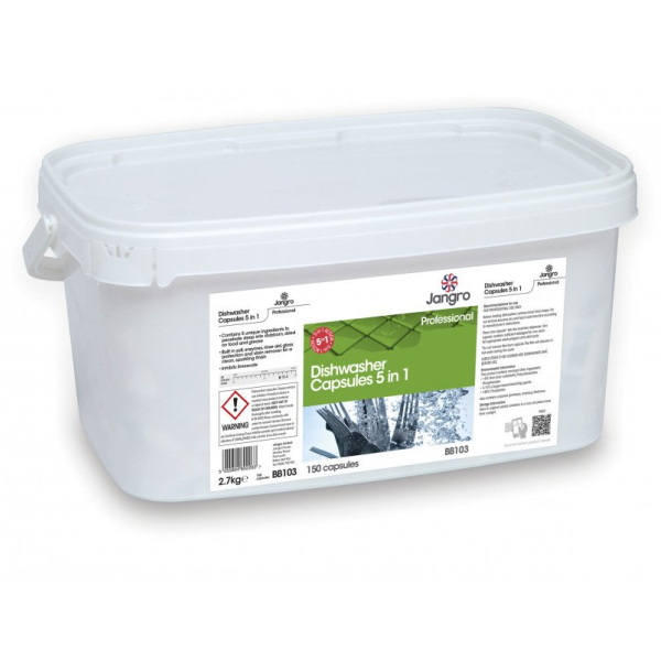Jangro Dishwash Capsules x 150 - BB103 | Professional Dishwasher Solution