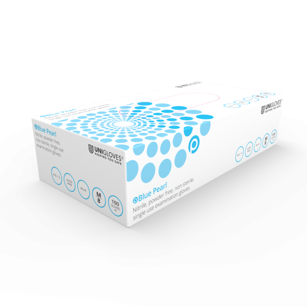 Unicare Blue Nitrile Powder Free Glove Small x 100 - GS0032-S