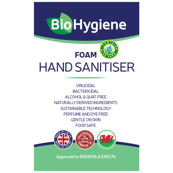 BioHygiene Foaming Hand Sanitiser 500ml - Alcohol-Free & Skin Safe